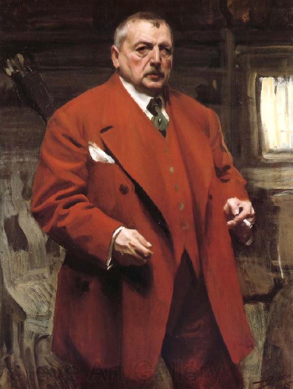 Anders Zorn Self-portrait in red Germany oil painting art